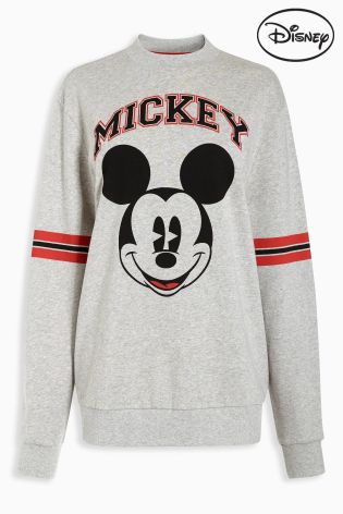 Grey Heavy Weight Mickey Mouse Sweat Top